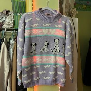 RARE! 80’s Vintage Adele Knitwear dalmatian sweater